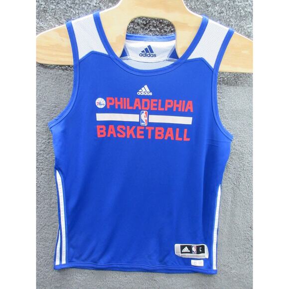 PHILADELPHIA SIXERS 76ers Adidas Mens Large Reversible Practice Jersey Tank 2014 - Picture 1 of 16